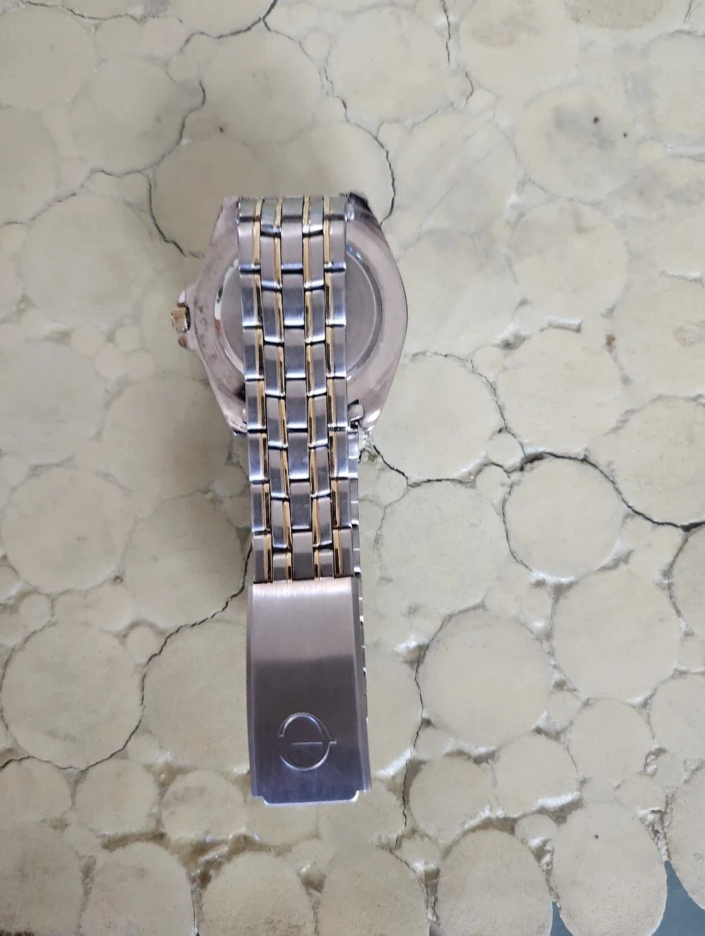 Elgin Men's Two-Tone Stainless Steel Watch with Blue Dial